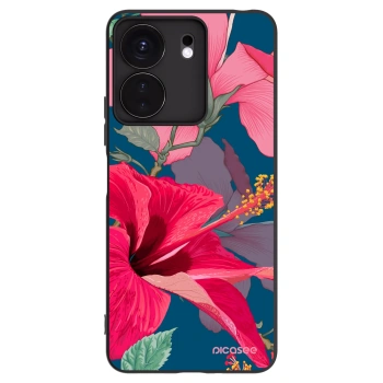 Picasee silikónový čierny obal pre Xiaomi Redmi 13C 4G - Hibiscus