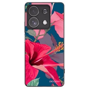 Picasee silikónový čierny obal pre Xiaomi Redmi Note 13 Pro 4G - Hibiscus