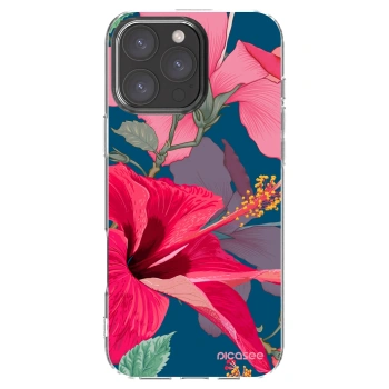 Picasee silikónový prehľadný obal pre Apple iPhone 16 Pro Max - Hibiscus