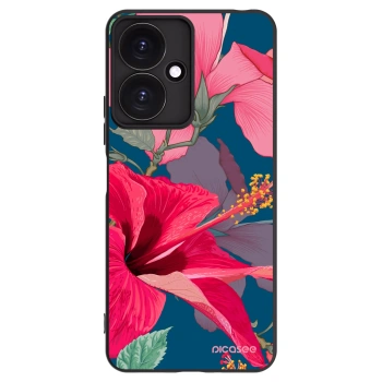 Picasee silikónový čierny obal pre Xiaomi Redmi 13C 5G - Hibiscus