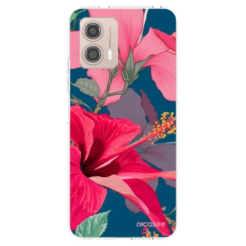 Picasee silikónový prehľadný obal pre Motorola Moto G53 5G - Hibiscus