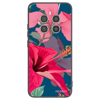 Picasee silikónový čierny obal pre Realme 12 Pro 5G - Hibiscus