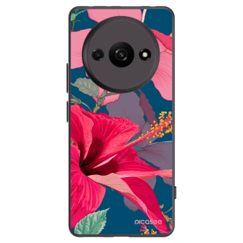 Picasee silikónový čierny obal pre Xiaomi Redmi A3 - Hibiscus