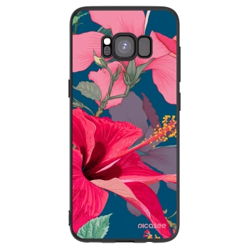 Picasee silikónový čierny obal pre Samsung Galaxy S8 G950F - Hibiscus