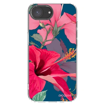Picasee silikónový prehľadný obal pre Apple iPhone 16e - Hibiscus