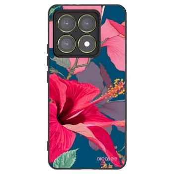 Picasee silikónový čierny obal pre Xiaomi 14T - Hibiscus