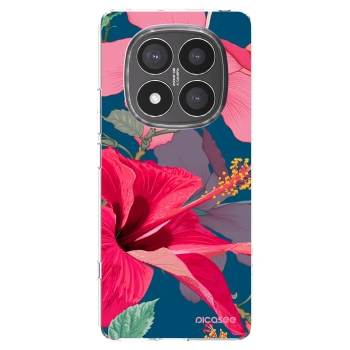 Picasee silikónový prehľadný obal pre Xiaomi Redmi Note 14 Pro+ 5G - Hibiscus