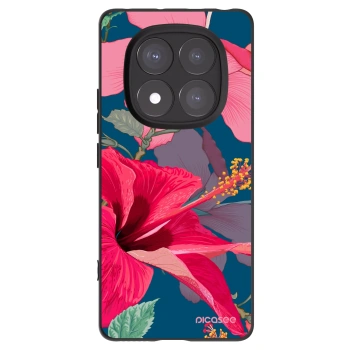 Picasee silikónový čierny obal pre Xiaomi Redmi Note 14 Pro 5G - Hibiscus
