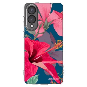 Picasee silikónový prehľadný obal pre Samsung Galaxy S25 Edge 5G - Hibiscus