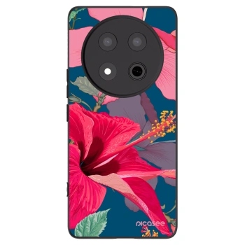 Picasee silikónový čierny obal pre Honor Magic7 Lite 5G - Hibiscus