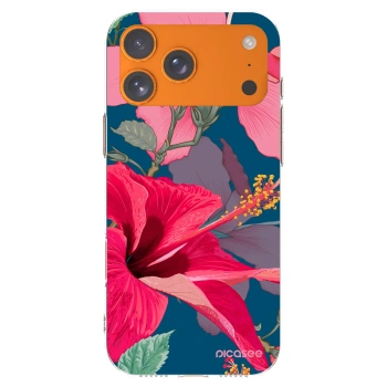 Picasee silikónový prehľadný obal pre Apple iPhone 17 Pro Max - Hibiscus