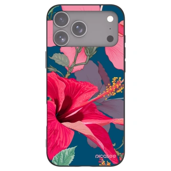 Picasee silikónový čierny obal pre Apple iPhone 17 Pro Max - Hibiscus