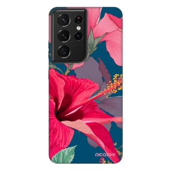 Picasee Fashion Case pre Samsung Galaxy S21 Ultra 5G G998B - Hibiscus