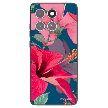 Picasee silikónový čierny obal pre Motorola Edge 60 Pro - Hibiscus