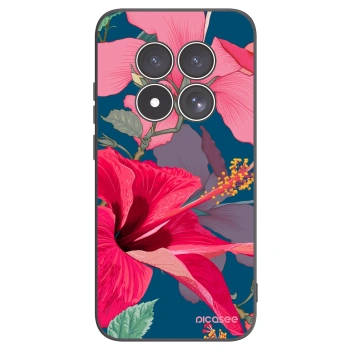Picasee silikónový čierny obal pre Xiaomi Redmi Note 15 Pro 4G - Hibiscus
