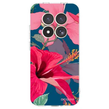 Picasee silikónový prehľadný obal pre Xiaomi Redmi Note 15 Pro 4G - Hibiscus
