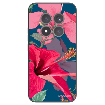 Picasee silikónový čierny obal pre Xiaomi Redmi Note 15 Pro+ - Hibiscus