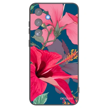 Picasee silikónový čierny obal pre Samsung Galaxy S25 FE 5G - Hibiscus