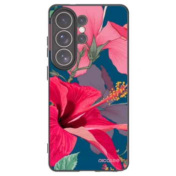 Picasee silikónový čierny obal pre Samsung Galaxy S26 Ultra - Hibiscus
