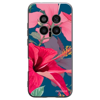 Picasee silikónový čierny obal pre Honor Magic8 Pro 5G - Hibiscus
