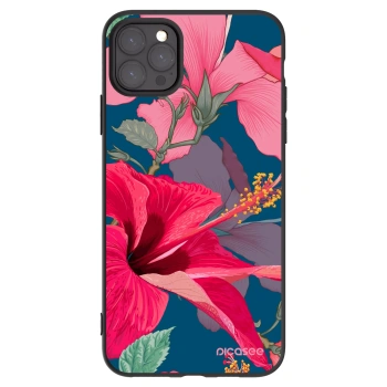 Picasee silikónový čierny obal pre Apple iPhone 11 Pro Max - Hibiscus