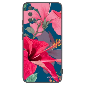 Picasee silikónový čierny obal pre Huawei Nova 5T - Hibiscus