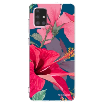 Picasee silikónový prehľadný obal pre Samsung Galaxy A71 A715F - Hibiscus
