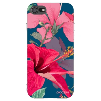 Picasee silikónový prehľadný obal pre Apple iPhone SE 2020 - Hibiscus