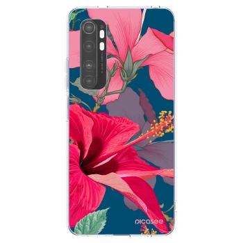 Picasee silikónový prehľadný obal pre Xiaomi Mi Note 10 Lite - Hibiscus