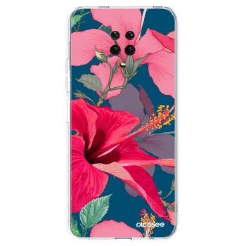 Picasee silikónový prehľadný obal pre Xiaomi Redmi Note 9S - Hibiscus