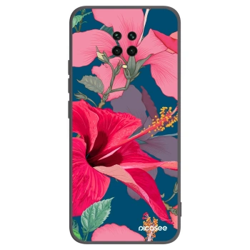Picasee silikónový čierny obal pre Xiaomi Redmi Note 9S - Hibiscus