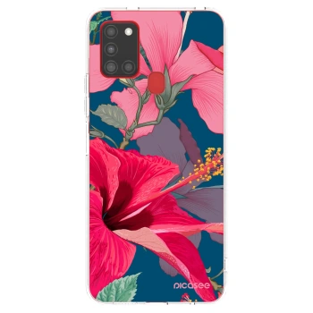 Picasee silikónový prehľadný obal pre Samsung Galaxy A21s - Hibiscus
