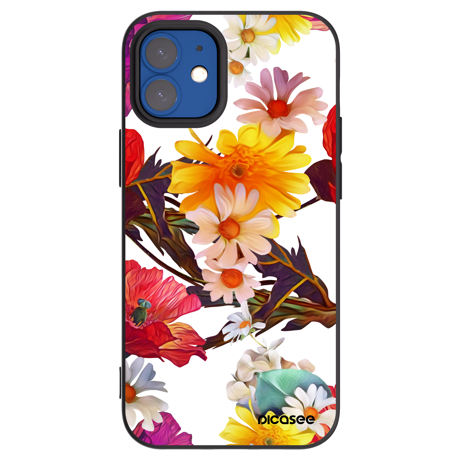 Picasee silikónový čierny obal pre Apple iPhone 12 mini - Meadow