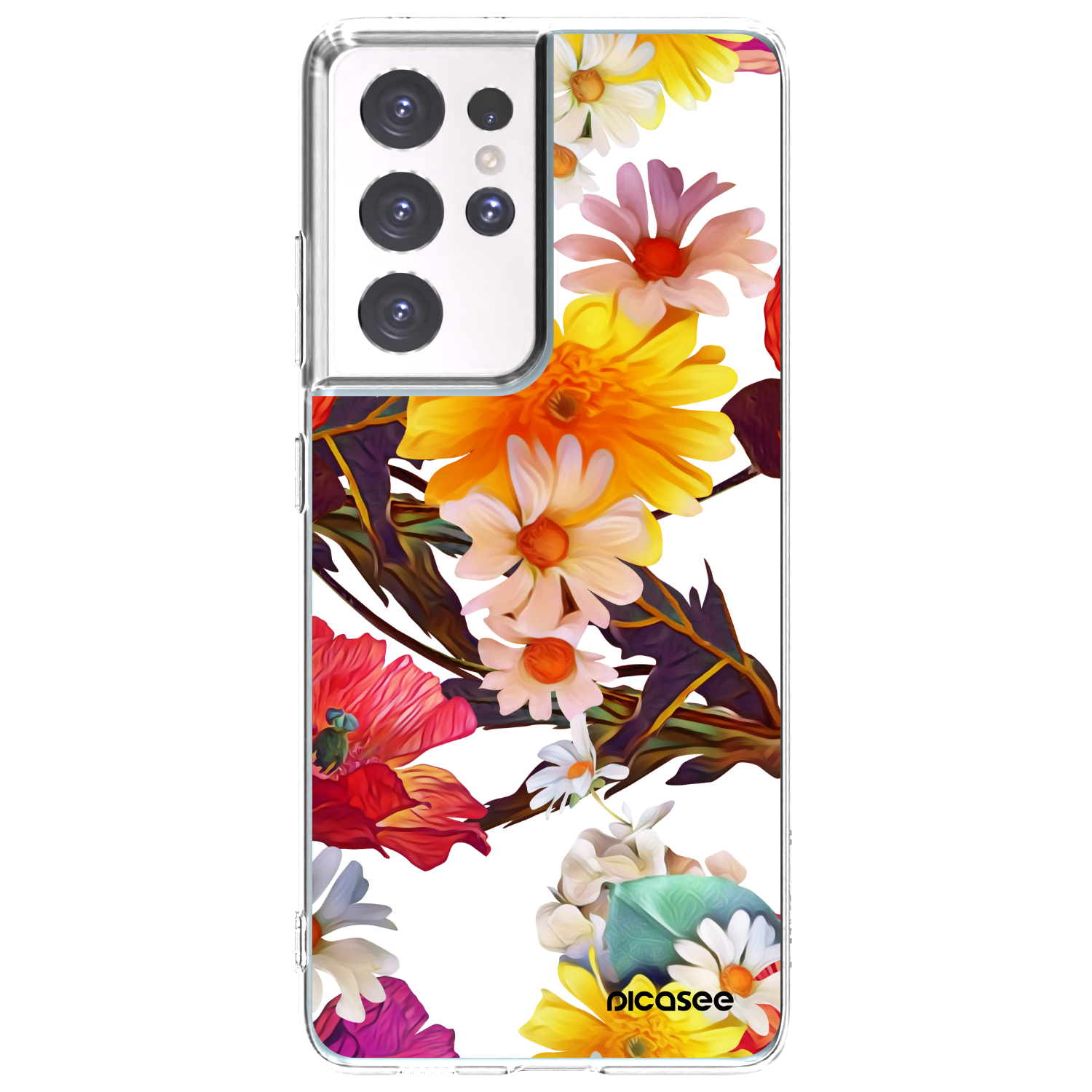 Picasee silikónový prehľadný obal pre Samsung Galaxy S21 Ultra 5G G998B - Meadow