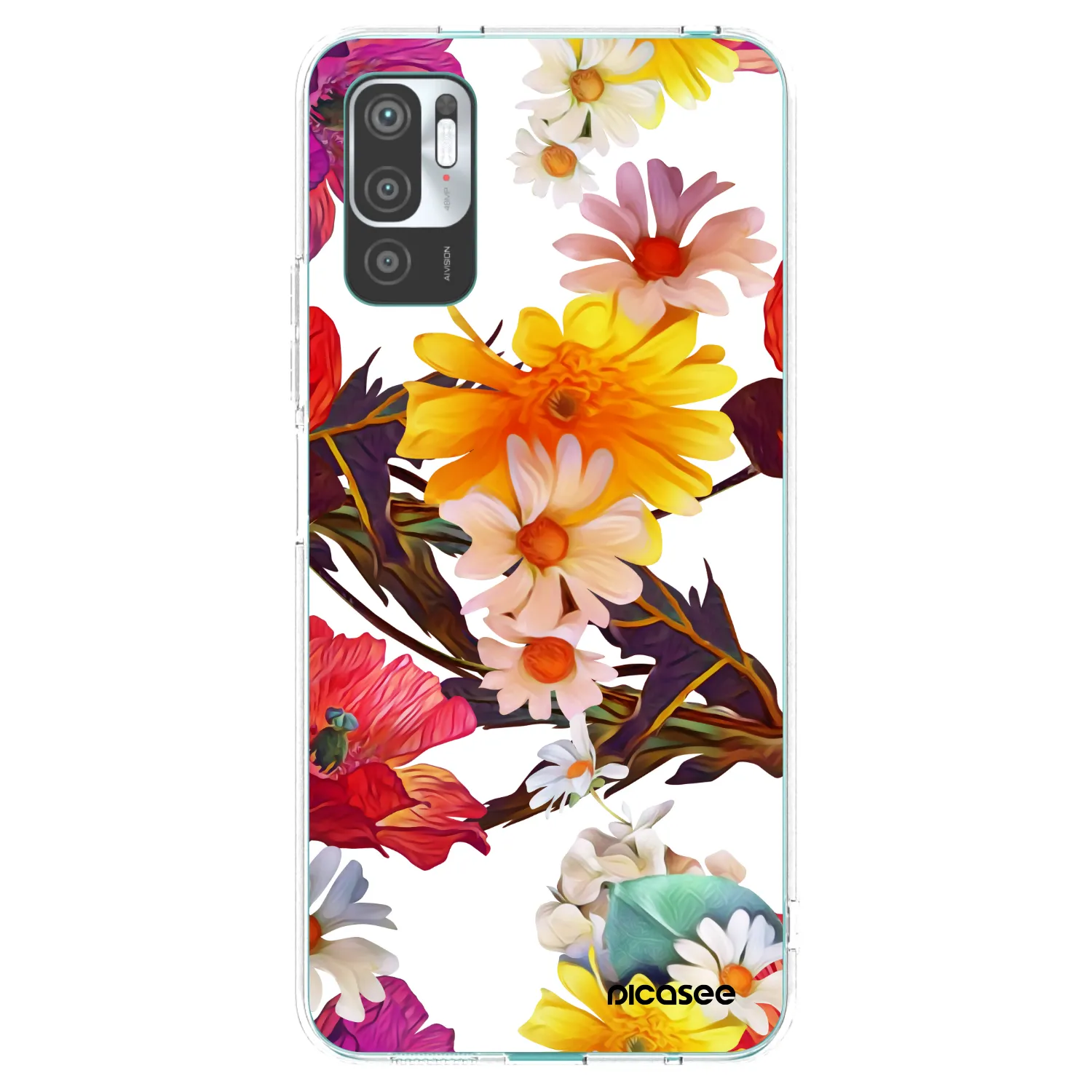 Picasee silikónový prehľadný obal pre Xiaomi Redmi Note 10 5G - Meadow