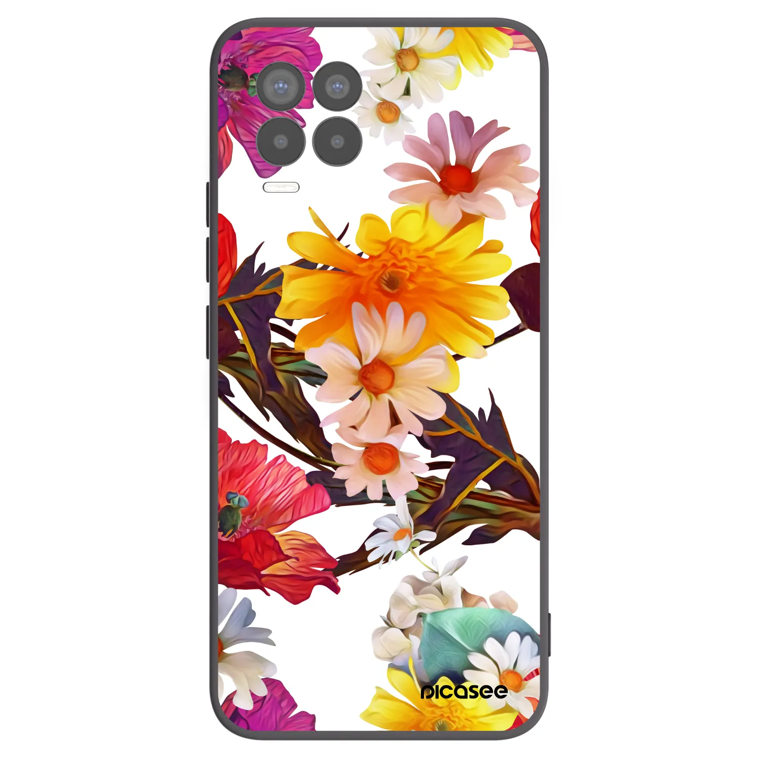 Picasee silikónový čierny obal pre Realme 8 4G - Meadow