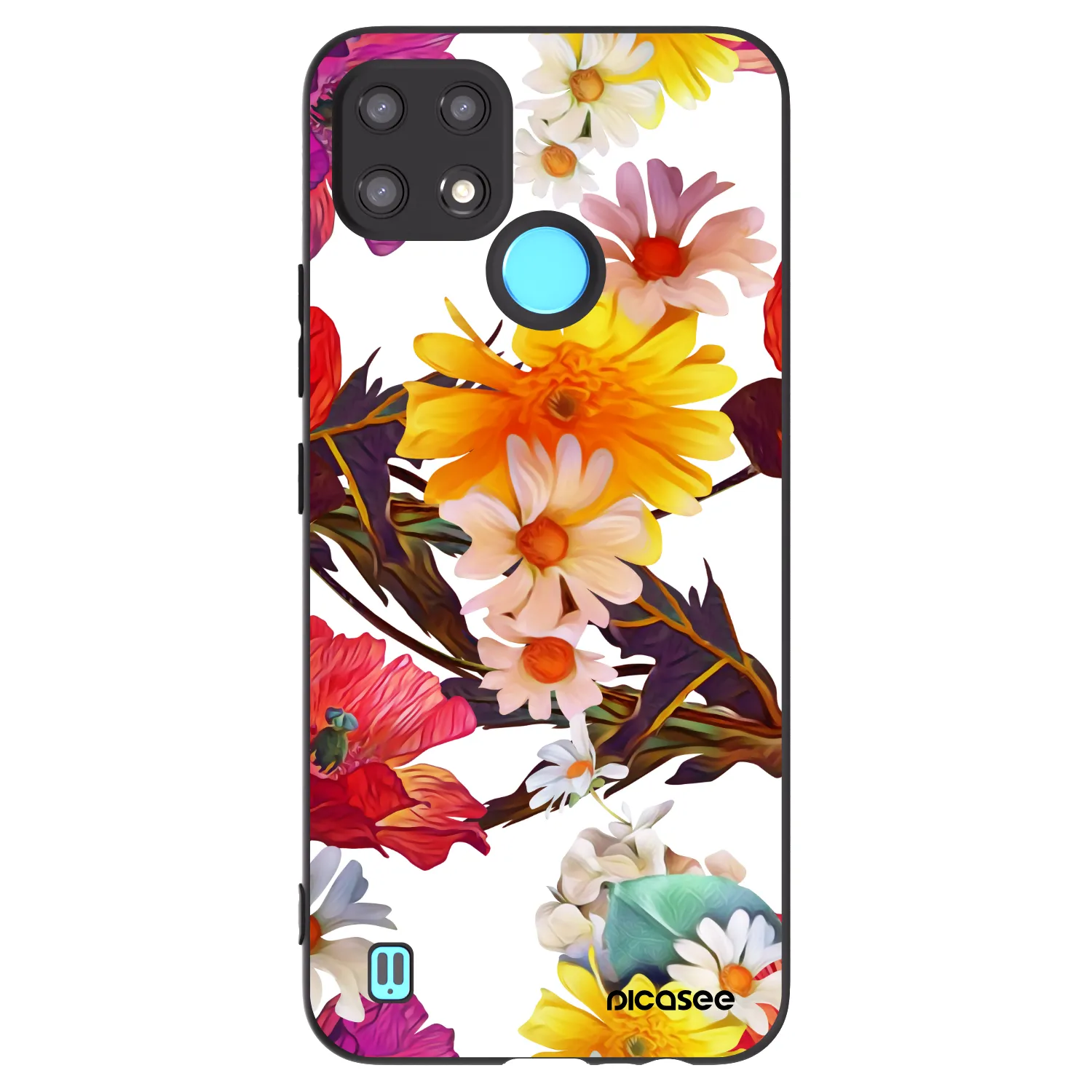 Picasee silikónový čierny obal pre Realme C21 - Meadow