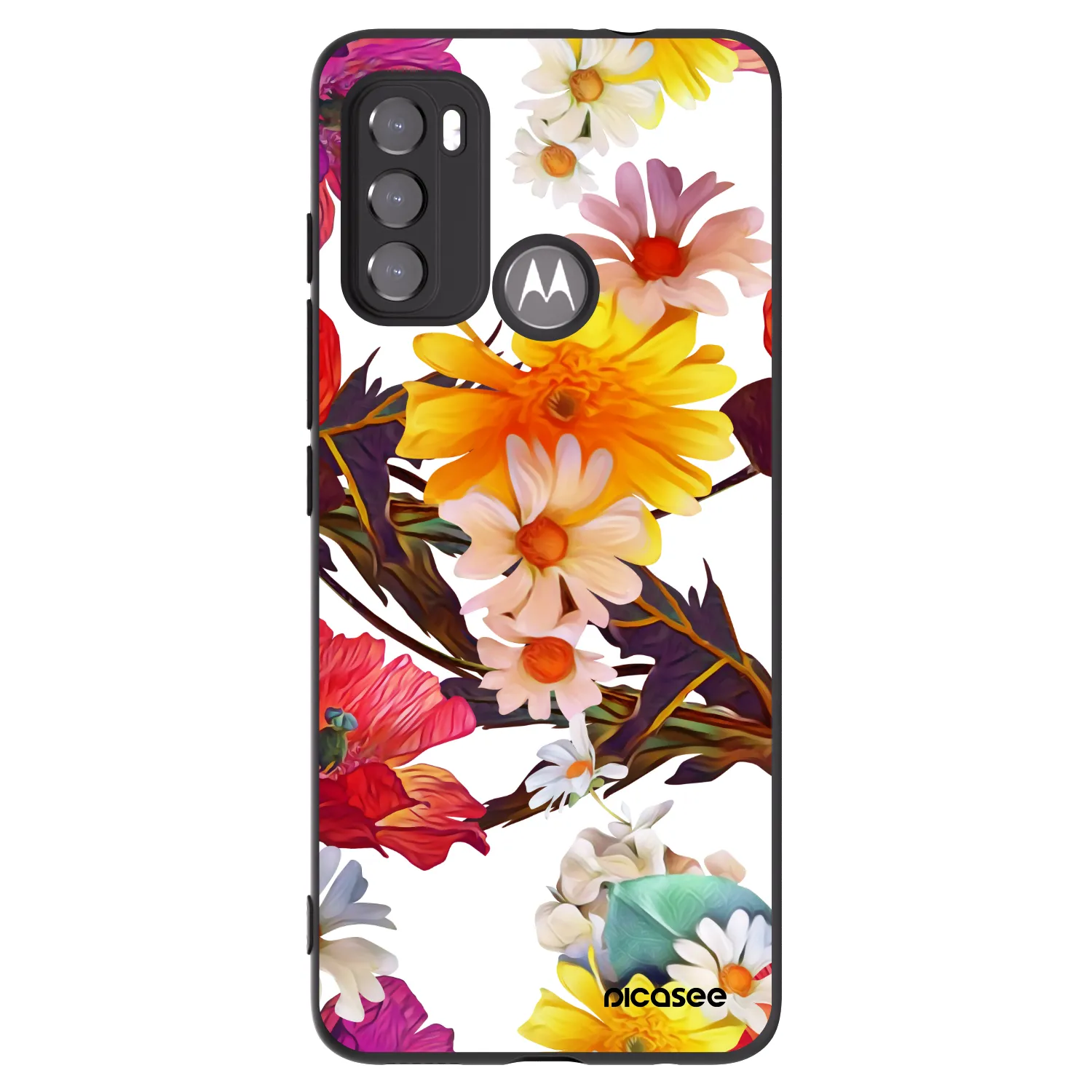 Picasee silikónový čierny obal pre Motorola Moto G60 - Meadow