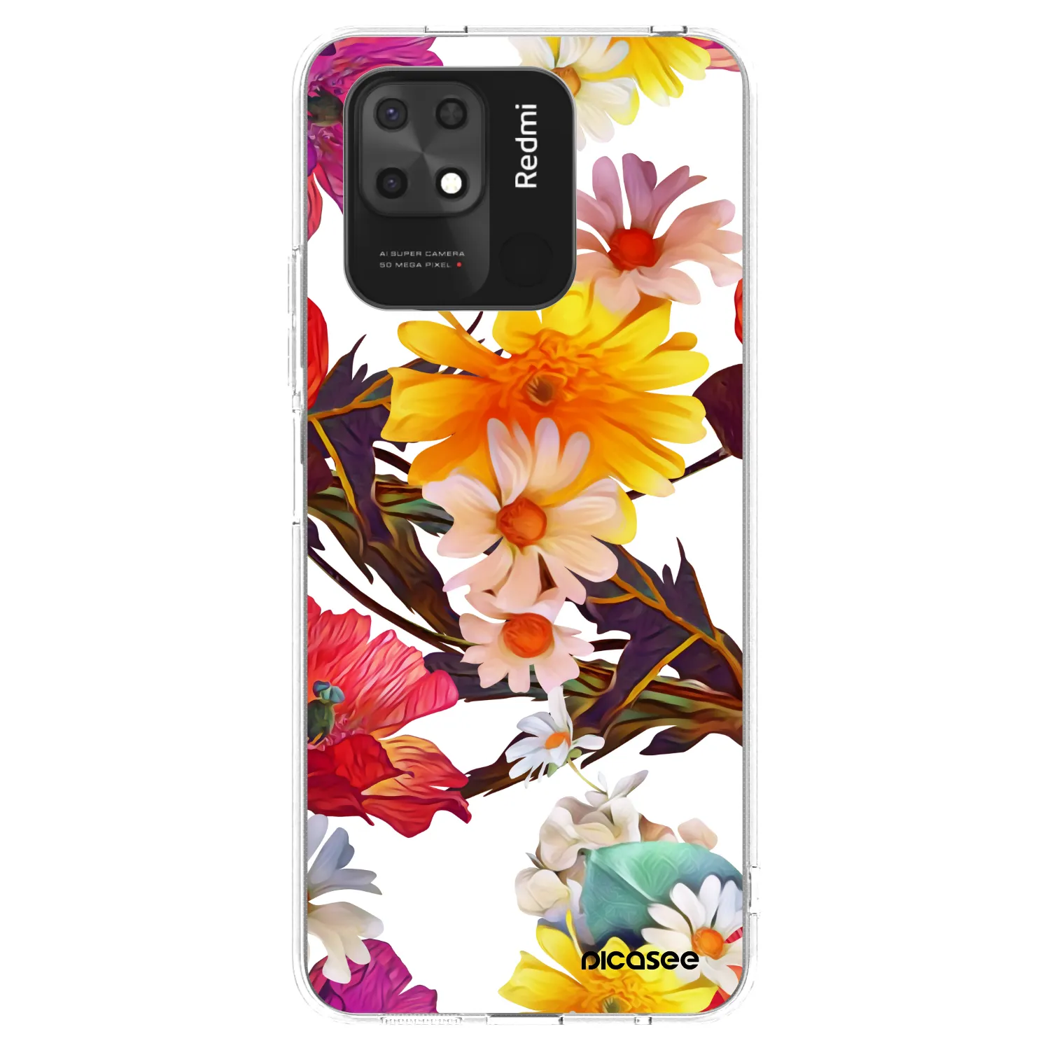 Silikónový prehľadný obal pre Xiaomi Redmi 10C - Meadow