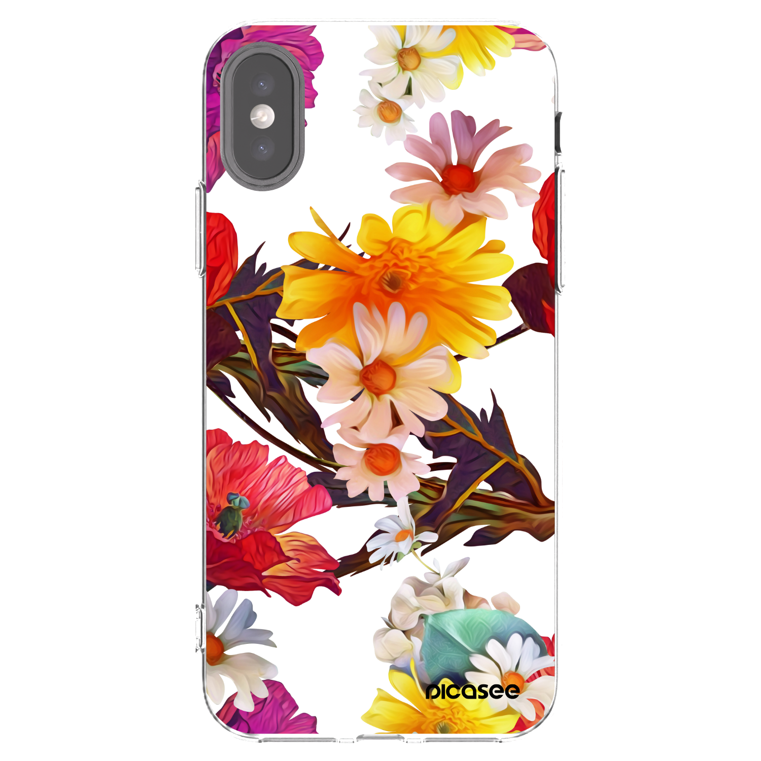 Picasee silikónový prehľadný obal pre Apple iPhone X/XS - Meadow