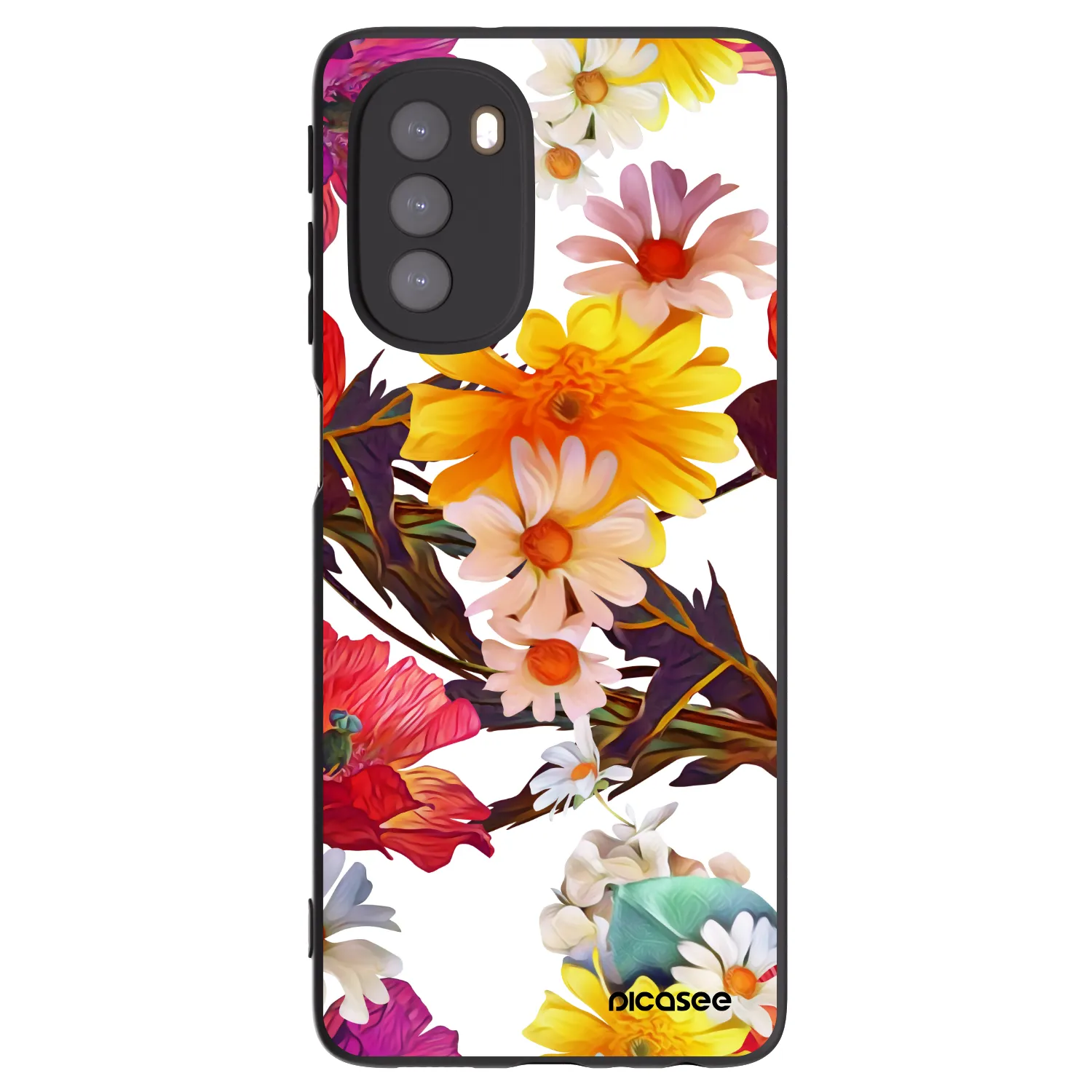 Picasee silikónový čierny obal pre Motorola Moto G51 - Meadow