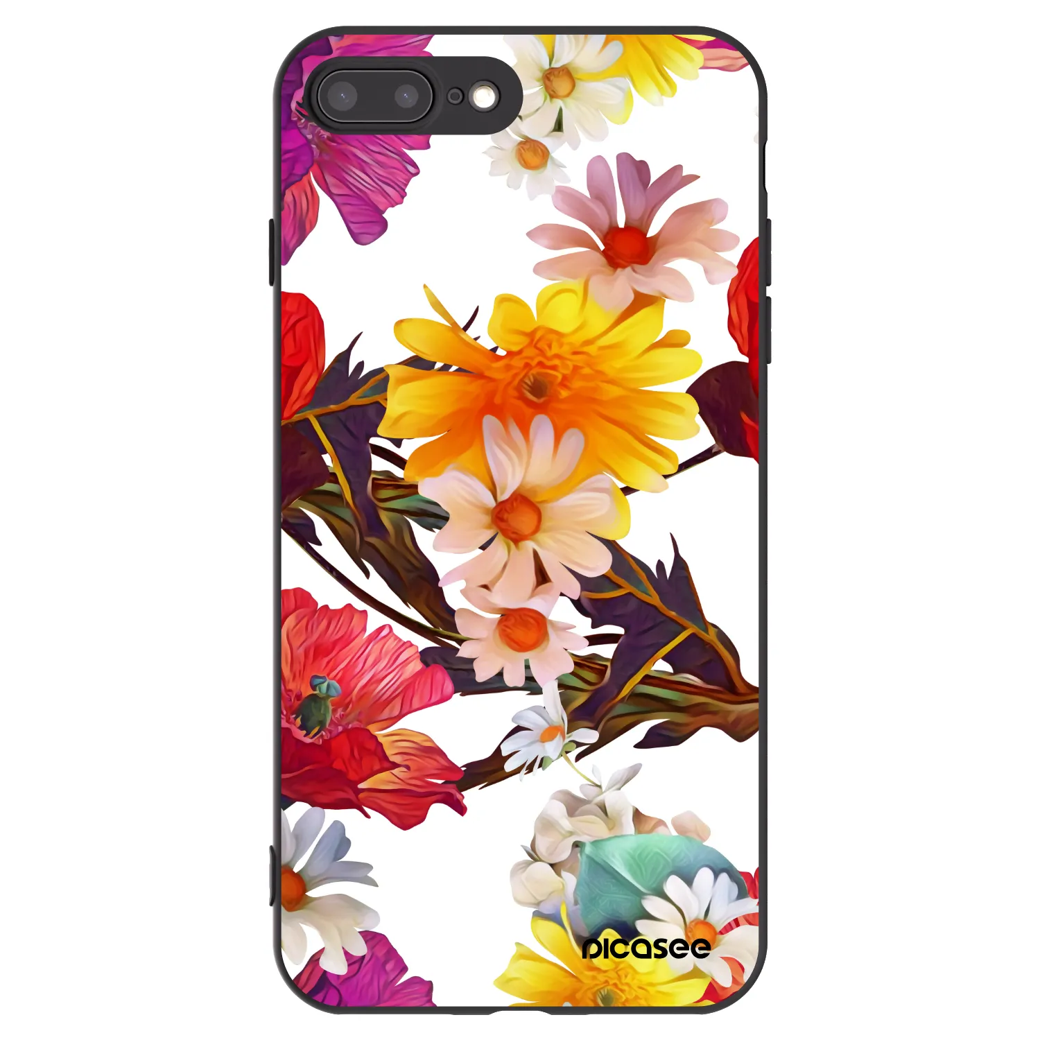 Picasee silikónový čierny obal pre Apple iPhone 7 Plus - Meadow