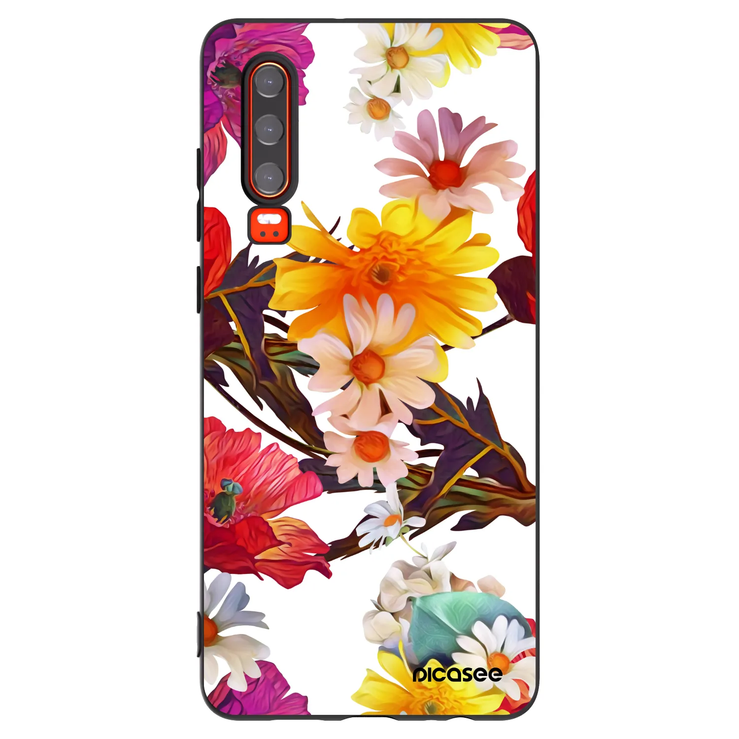 Picasee silikónový čierny obal pre Huawei P30 - Meadow