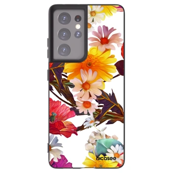 Picasee silikónový čierny obal pre Samsung Galaxy S21 Ultra 5G G998B - Meadow