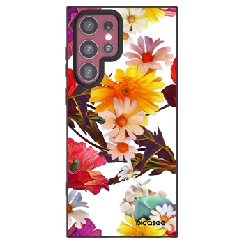 Picasee silikónový čierny obal pre Samsung Galaxy S22 Ultra 5G - Meadow