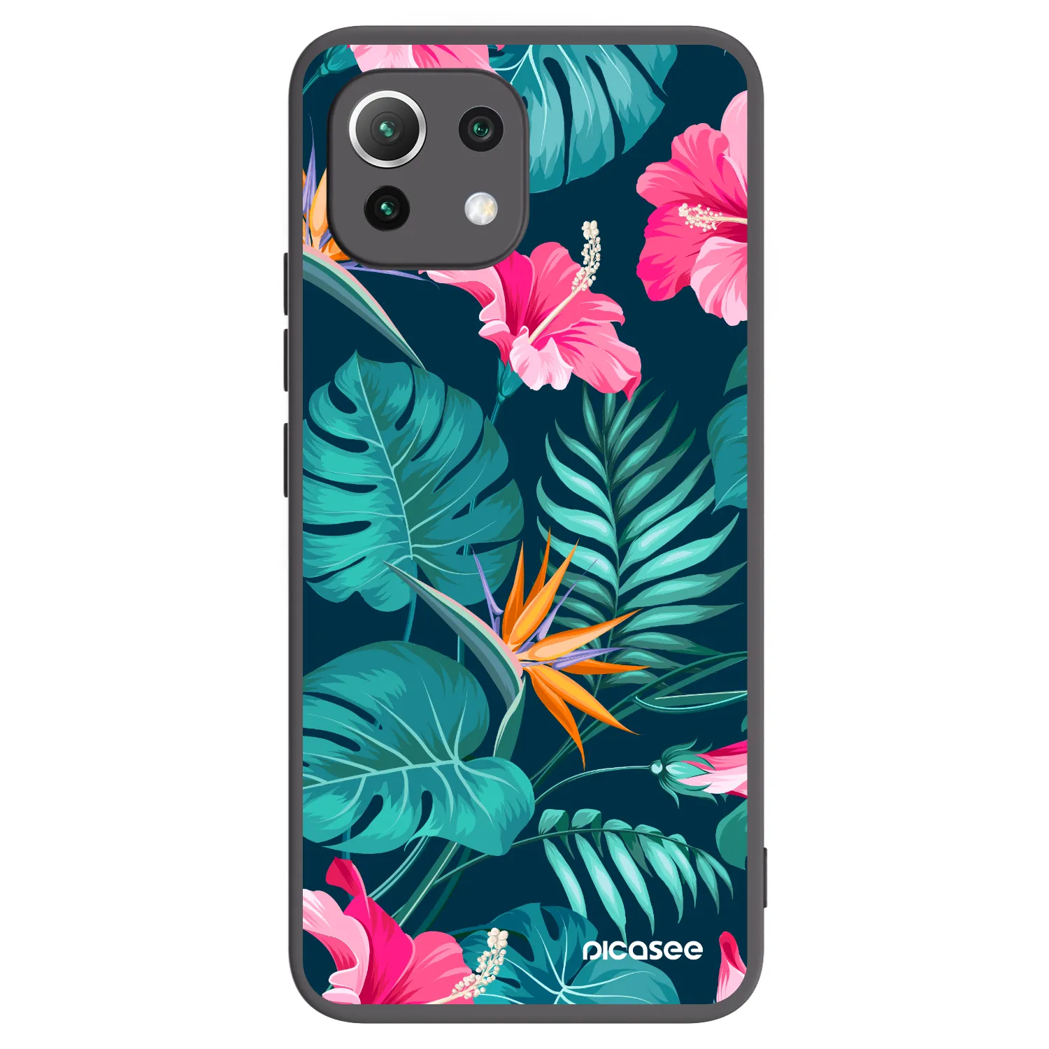 Picasee silikónový čierny obal pre Xiaomi Mi 11 Lite - Pink Monstera