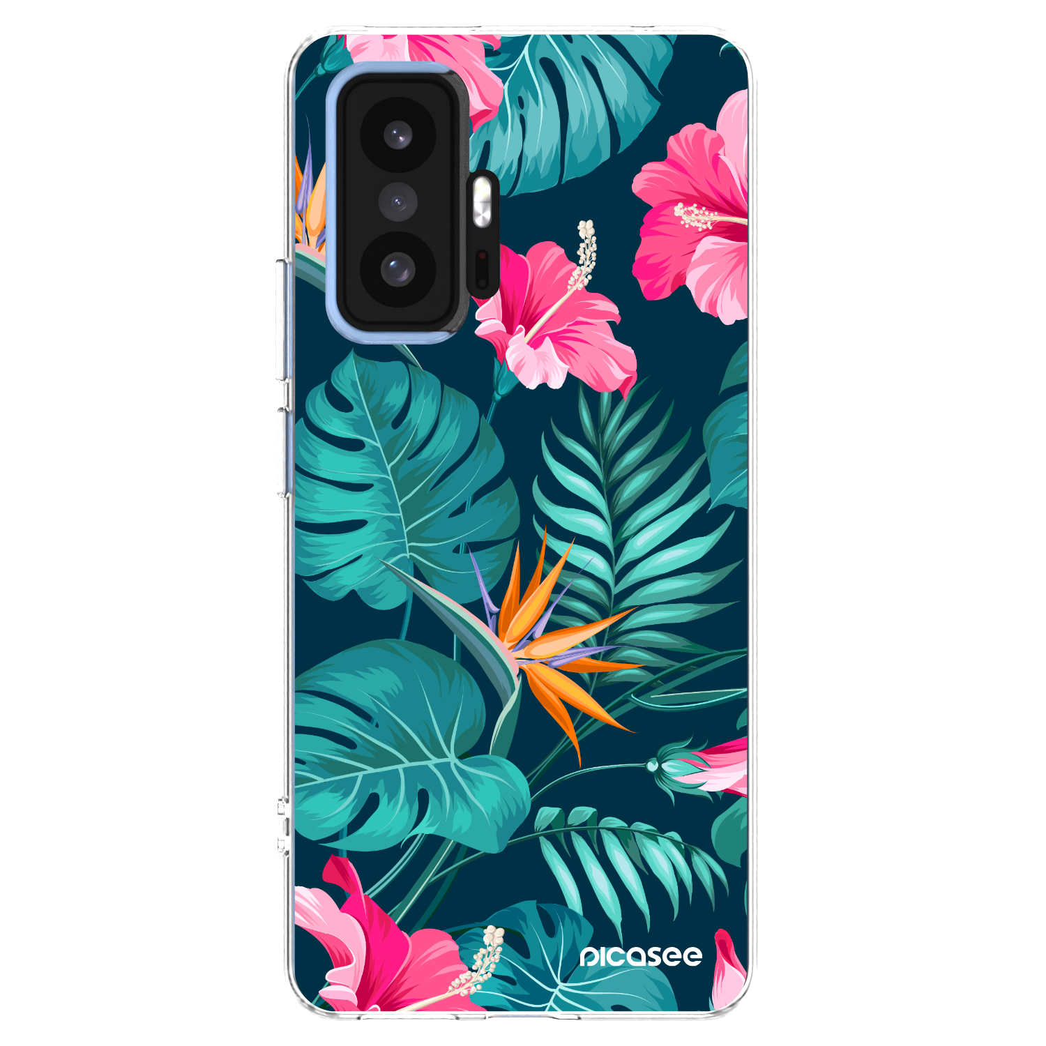 Picasee silikónový prehľadný obal pre Xiaomi 11T - Pink Monstera