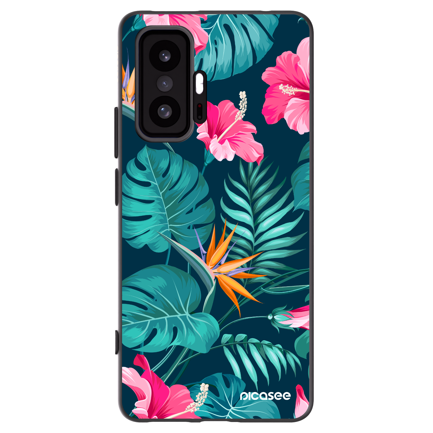Picasee silikónový čierny obal pre Xiaomi 11T - Pink Monstera