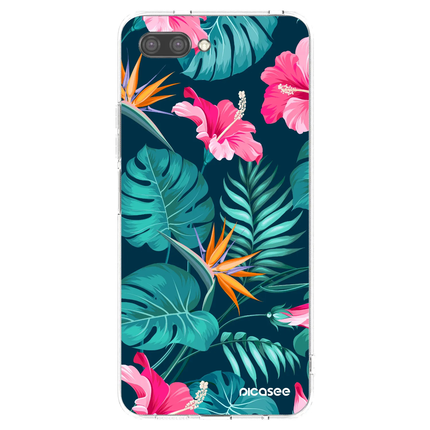 Picasee silikónový prehľadný obal pre Honor 10 - Pink Monstera