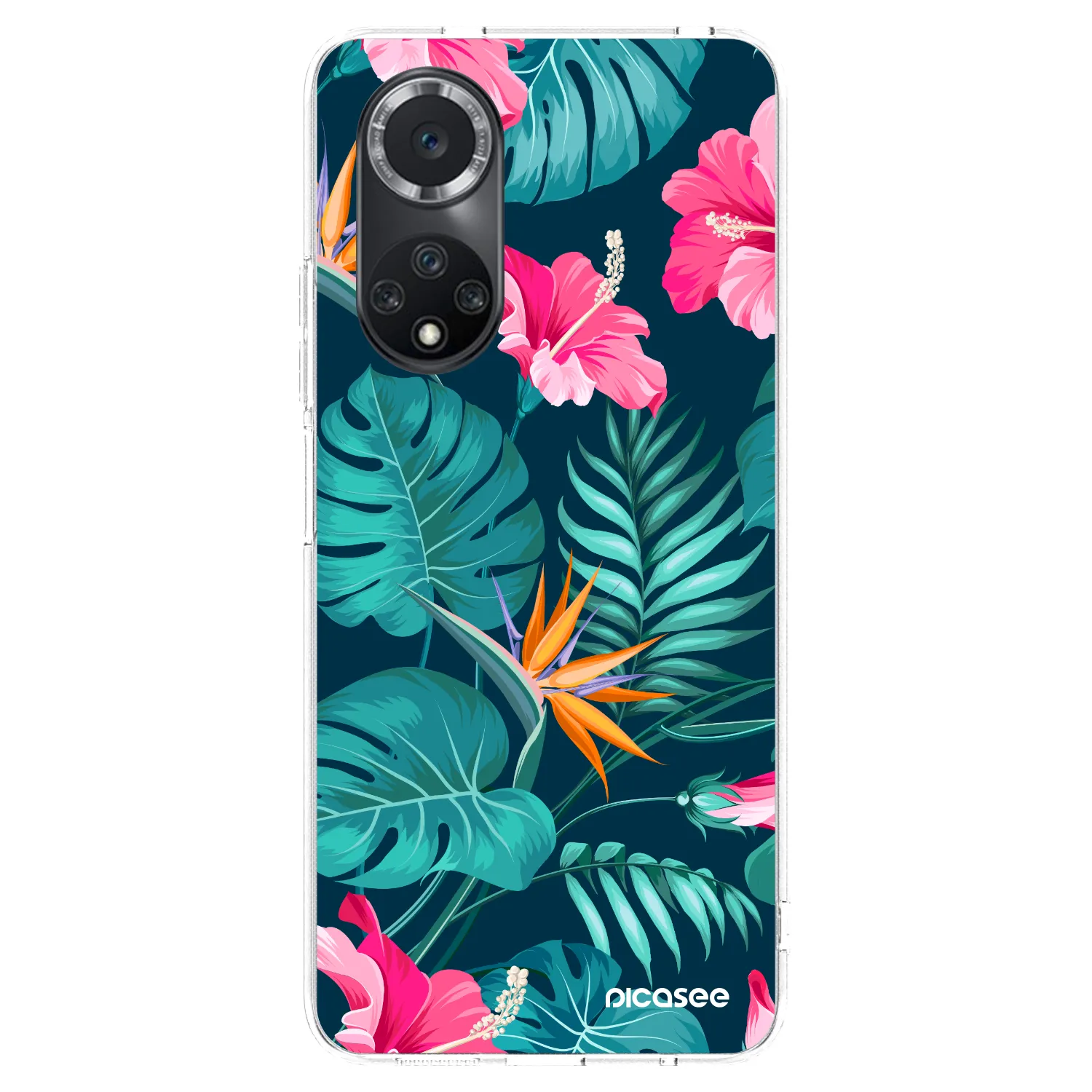 Picasee silikónový prehľadný obal pre Huawei Nova 9 SE - Pink Monstera